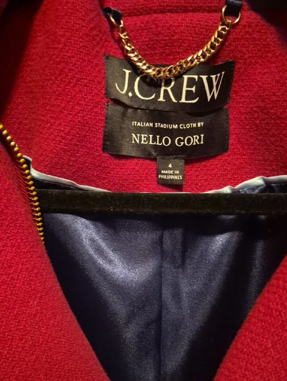 J. Crew Women's Raspberry Wool Peacoat